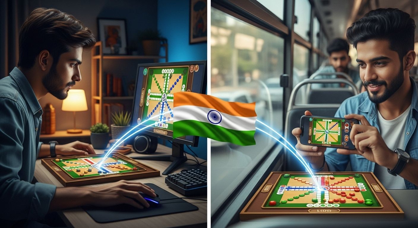 Playing Ludo across PC and mobile in India