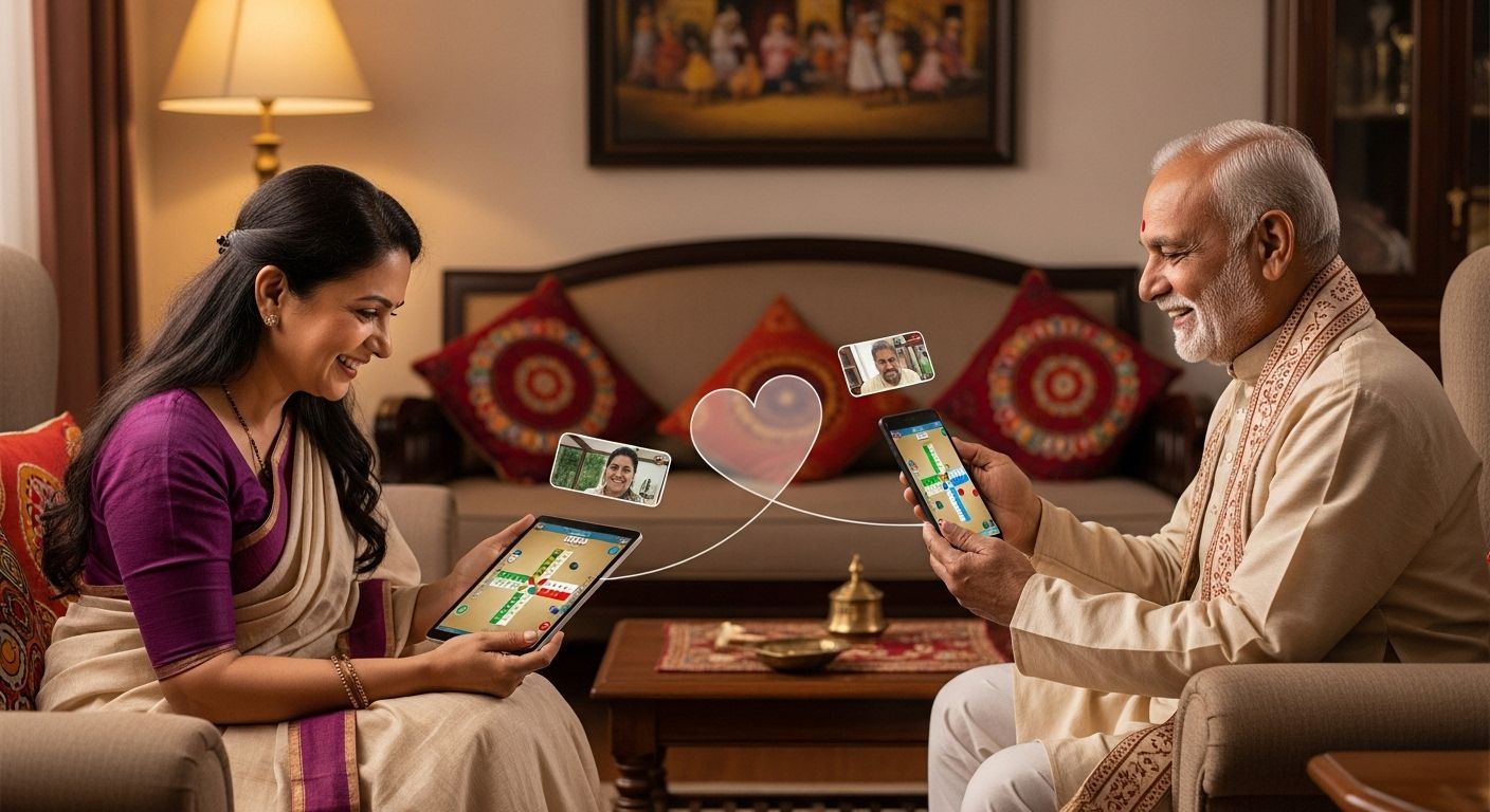 Indian family staying connected through Ludo online